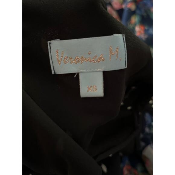 Veronica M. Black Polka Dot Spaghetti Straps Wrap Dress Size XS - Picture 5 of 5